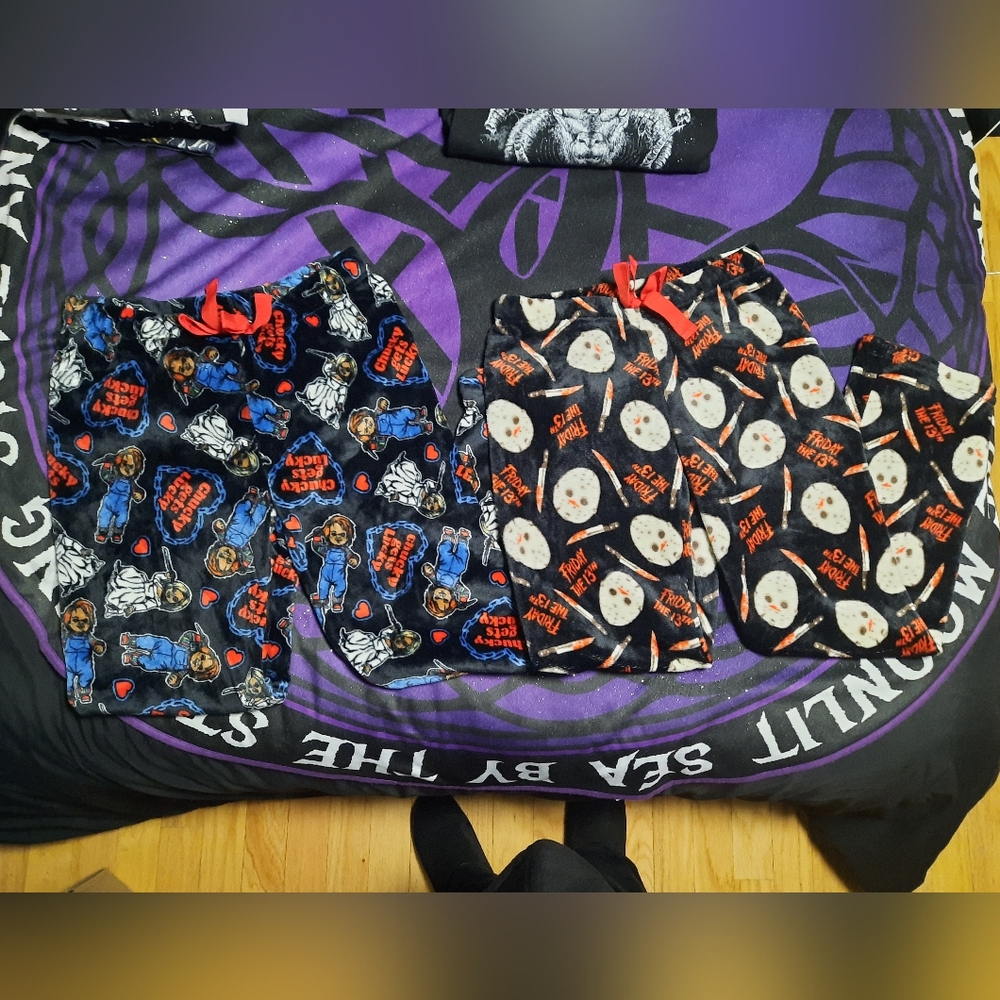 3/15$ Horror Movie Themed Pajama Pants Set